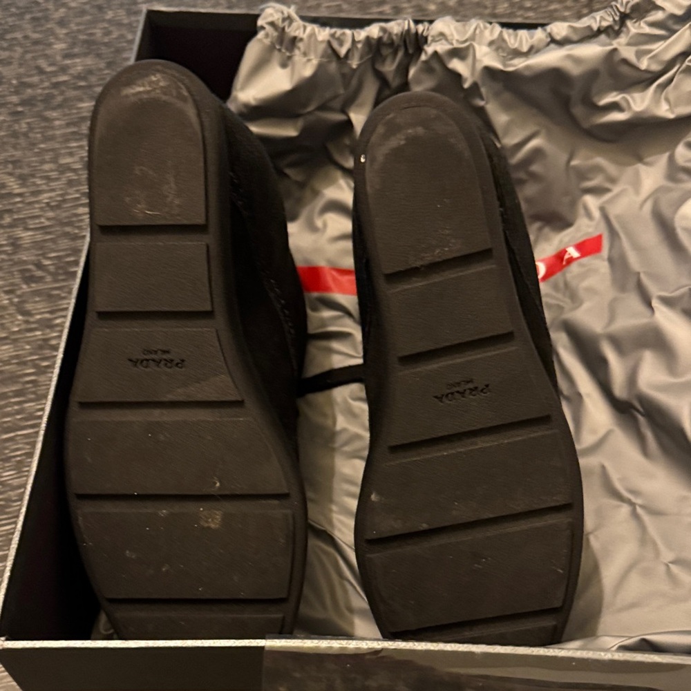 Prada Milano Wedge Bootie, blk, size 36.5, box and dust bag, excellent condition - Picture 9 of 10